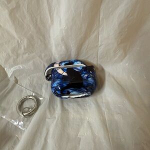 Faux stained glass celestial cat AirPods 4th gen Case with Keychain